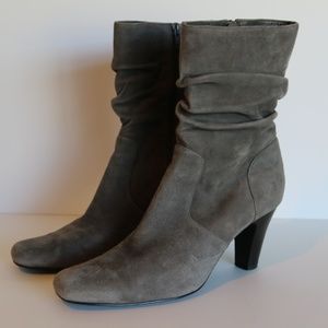 Coldwater Creek Size 9 Gray Mid Calf Boots Leather